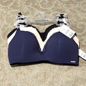 NWT Nautica 3 pack wireless bras 36C